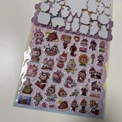 labubu ラブブ　ぷくぷく立体シール 3Dシールの画像