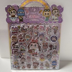 labubu ラブブ　ぷくぷく立体シール 3Dシールの画像