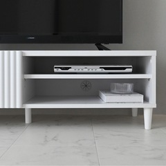 本日29日で掲載終了【中古美品】ニトリ[幅118cm] なめらかな波型のテレビ台の画像