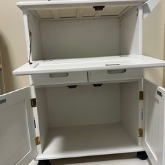 決まりました！キッチンワゴン　キャスター付き　作業台　スリムの画像