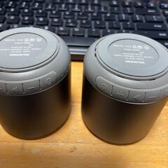 アイリスオーヤマ アイリス スピーカー Bluetoothスピーカー グレー BTS-101-H 2点の画像