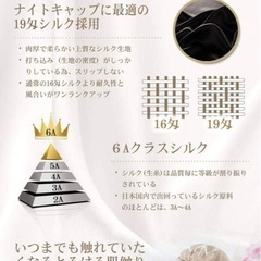 シルク100%  ナイトヘアキャップの画像