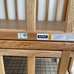 KATOJI 木製 2段式ベビーベッド キャスター付きの画像