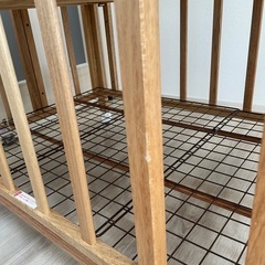 KATOJI 木製 2段式ベビーベッド キャスター付きの画像