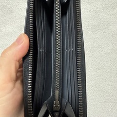 COACH スキー柄 ラウンドファスナー長財布 グレーの画像