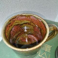 未使用　美濃焼　木曽路の森マグカップ　2個セット　釉薬　直径8.7㎝　高さ9㎝の画像