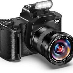 デジカメ 5K 80MP オートフォーカス 5cm マクロ撮影 デジタルズームの画像