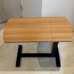 折りたたみ 昇降式テーブル ローラー付き  ローテーブル ハイテーブルの画像