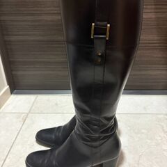 ◆1,000円◆ロングブーツ◆黒◆Mサイズ（スリム）◆美品◆の画像