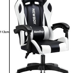 ゲーミングチェア オフィス パソコンチェア BK/WHの画像