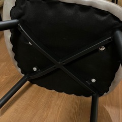ダイニングチェア  グレー ベージュ　4脚の画像