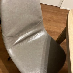 ダイニングチェア  グレー ベージュ　4脚の画像