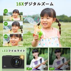 デジカメ 4K動画 6800万画素 デジタルカメラ 30FPS 笑顔検出 初心者の画像