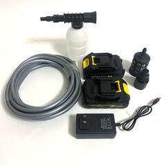 高圧洗浄機 コードレス 充電式 6MPa高噴射圧力 バッテリー2個付き 5mの画像