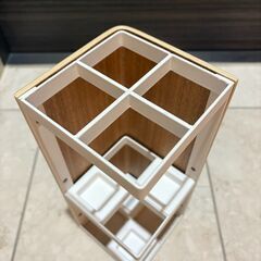 ◆1,500円◆おしゃれな傘立て／アンブレラスタンド◆4本（長傘・折り畳み傘）受け皿付き◆美品◆の画像