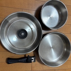 IH対応　ステンレス鍋・フライパン5点セットの画像