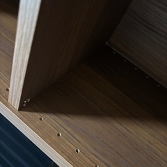 ブラウン　木目調　オープン棚の画像