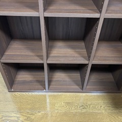 ブラウン　木目調　オープン棚の画像