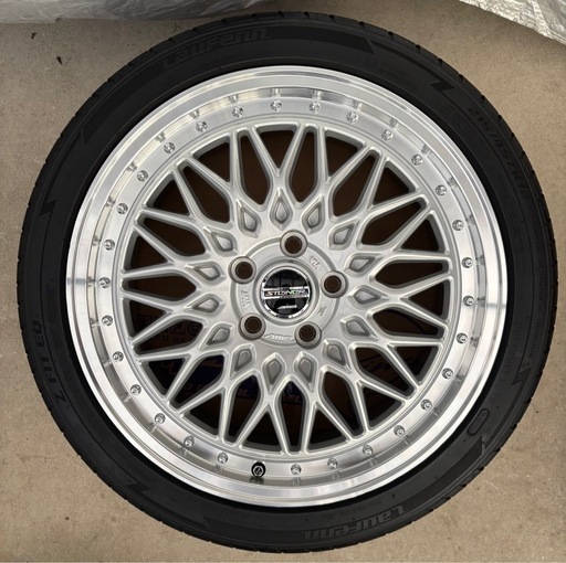 215/45R18インチ 5H114 共豊 シュタイナー FTX シルバー ラウフェン LK03 ４本セット