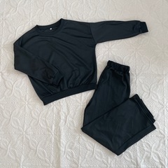 ルームウェア　ワンマイル　部屋着　セットアップ　スウェット　L　黒の画像