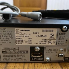 【ジャンク品】SHARP Blu-ray 【BD-HDW73 】の画像