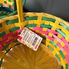 イースター竹バスケット取っ手付の画像