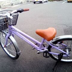 22インチ　ルイガノ　パープル　子供自転車　アルミフレーム　変速の画像