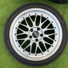 BBS LM 18インチ 2023年製バリ溝アドバンタイヤ付き　ナット&ミシュランタイヤカバーおまけの画像