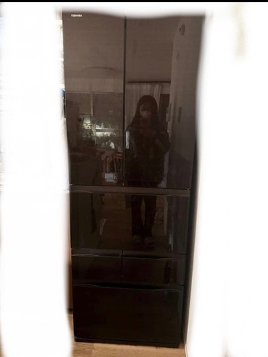 TOSHIBA ブラウン冷蔵庫 タッチ開閉付き　508L