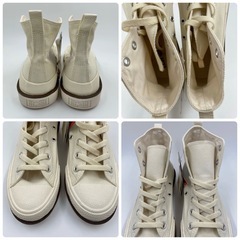 《未使用》CONVERSE ALL STAR アイボリー ホワイト 24.0cm コンバース オールスター ハイカット スニーカーの画像