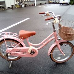 16インチ　ブリヂストン　子供自転車　ピンク　HACCHIの画像