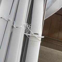 ブラインド2つセット!ナチュラルホワイトブラインド 横幅176×高さ210㎝ （セパレートタイプ)の画像