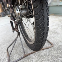 子供乗せ　ヤマハ　電動アシスト自転車 チャイルドシート付き パープルの画像