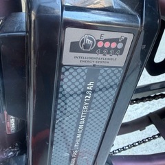 子供乗せ　ヤマハ　電動アシスト自転車 チャイルドシート付き パープルの画像