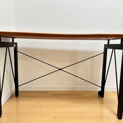 【本日限り】東馬 レガリー　120デスク／ウォールナット調 × ブラック脚　木製の画像