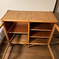 ラタン　籐製　収納棚　の画像