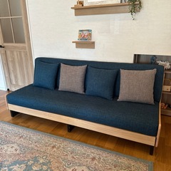 ごろ寝ソファ　ソファーベッド　ドロシーⅡ　200　NA/ブルーの画像