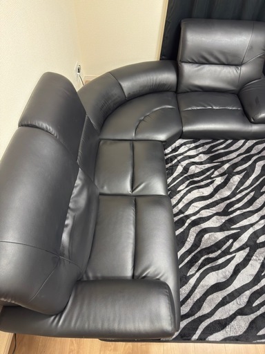 PVCレザー　ローソファー