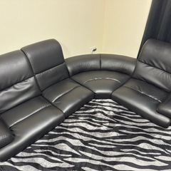 PVCレザー　ローソファーの画像