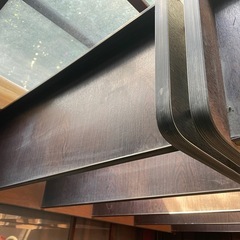 古い木の本棚2つセットの画像