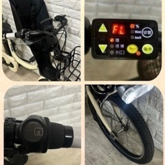 美品🌸室内保管🌈バッテリー最高レベル🌼ブリヂストンビッケ2⚪️子供乗せ電動自転車ホワイト29の画像