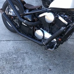 チョッパーラビットハンドル車検取り立ての画像