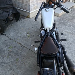 チョッパーラビットハンドル車検取り立ての画像