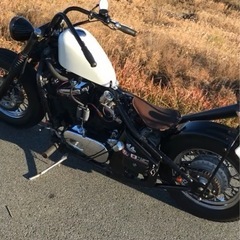 チョッパーラビットハンドル車検取り立ての画像