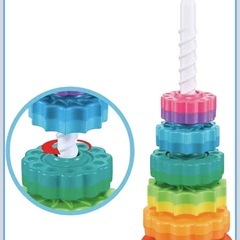 カラフルなレインボータワーの画像