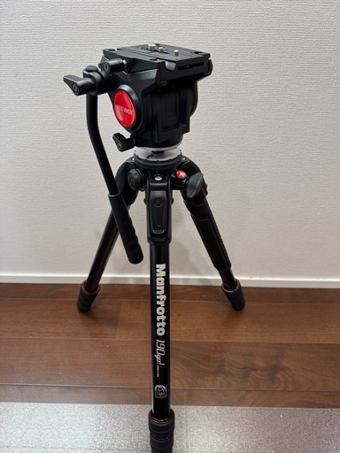 【12/7まで値下げします】雲台とケース付き！カメラ三脚　Manfrotto マンフロット 190go! M-lock アルミニウム三脚4段 MT190GOA4