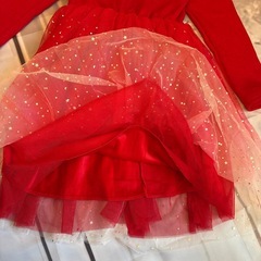 クリスマスワンピース　150cm 新年　誕生日　イベント　など　お祝い　ワンピース　裏毛ありの画像