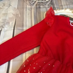 クリスマスワンピース　150cm 新年　誕生日　イベント　など　お祝い　ワンピース　裏毛ありの画像