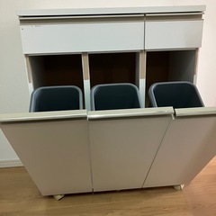 引き出し付きゴミ箱(分別3種)　　　の画像