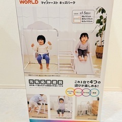 マイファースト　キッズパークホワイトジャングルジム ブランコ付きの画像